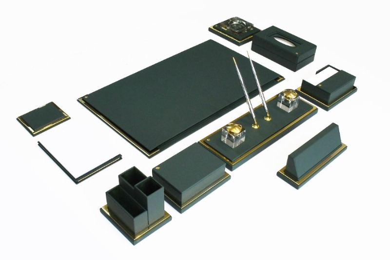 196953-ALTIN VE DERİ SÜMEN TAKIMI - YEŞİL