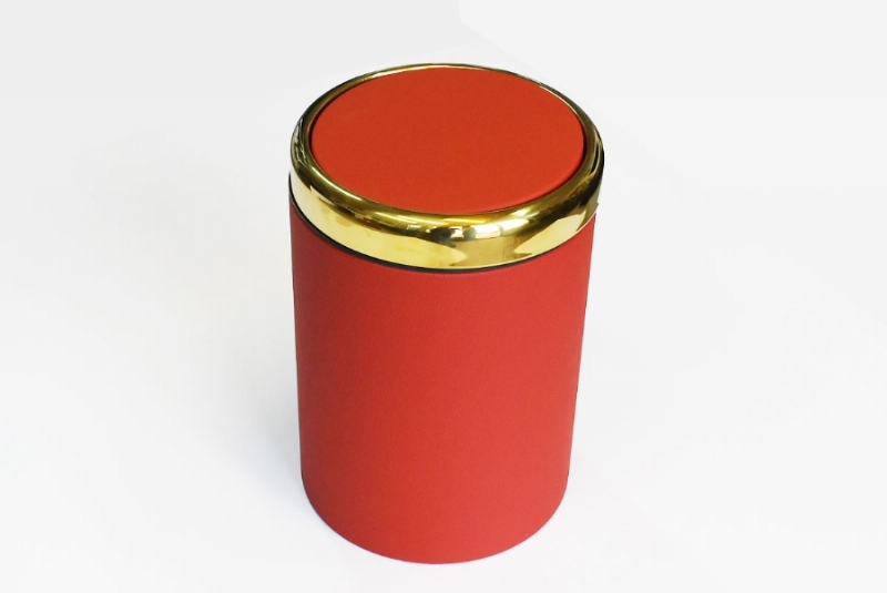 39124-DERİ KAPLI  ÇÖP KUTUSU