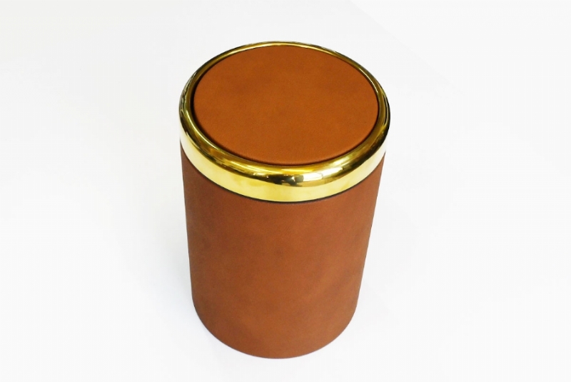 39133-DERİ KAPLI  ÇÖP KUTUSU