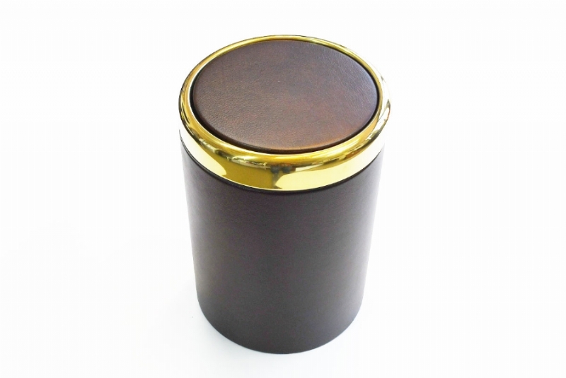 39141-DERİ KAPLI  ÇÖP KUTUSU