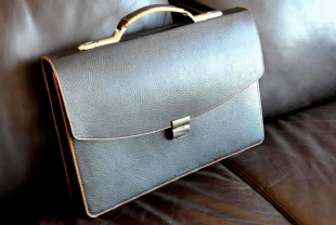 LEATHER BRIEFCASE BROWN