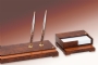 170210 Leather and Wood Table set ARTY NEAT