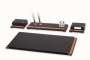 Leather and Wood Table Table set ARTY MASTER