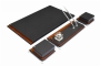 171011 CROM AND LEATHER DESKSET - NEAT