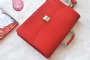 25204 LEATHER BRIEFCASE  RED