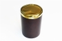 39241 LEATHER & CROME TRASH BOX