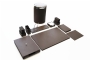 47839 LEATHER DESKSET SMOOTHY - BLACK