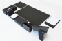 52111 LEATHER DESKSET SMOOTHY - BLACK