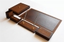 74040 LEATHER AND WOVEN DESKSET WOVEN