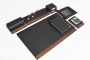 81011 LEATHER AND WOOD DESKSET NEAT