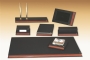 81010 LEATHER AND WOOD DESKSET NEAT