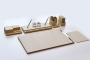 88529 GOLD PLATED AND LEATHER DESKSET - MASTER