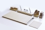 88529 GOLD PLATED AND LEATHER DESKSET - MASTER