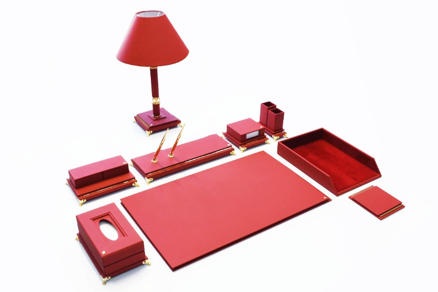 199324 - ELEGANCE MASTER PREMIUM DESKSET-RED