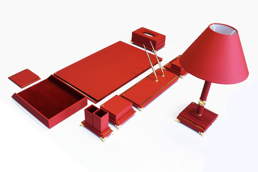 199324 - ELEGANCE MASTER PREMIUM DESKSET-RED