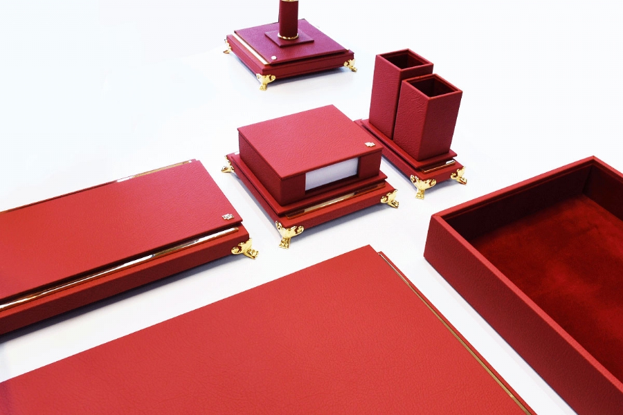 199324 ELEGANCE MASTER PREMIUM DESKSET-RED