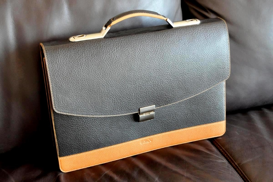 luxury leather briefcase
