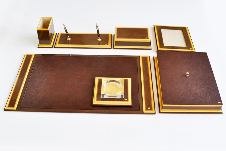7157085 - WOODEN Luxury Leather Desk set